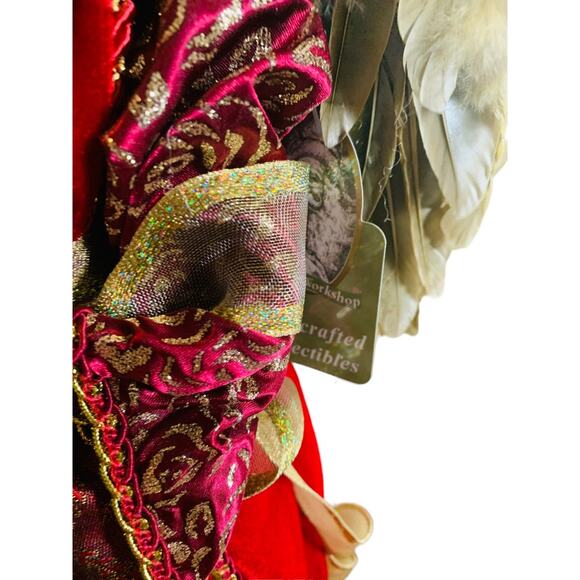 Santa's Workshop Diva Angel Tree Topper Red 16" Christmas Holiday - Picture 3 of 12